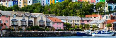 Houses at Bristol harbour front