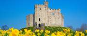 Cardiff Castle in spring